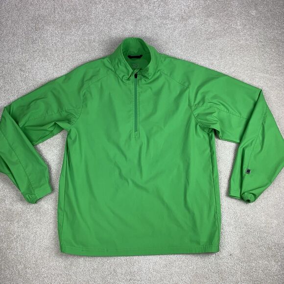 ZR Zero Restriction Golf Mens Jacket Green Size L 1/4 Zip Pullover - Picture 1 of 16